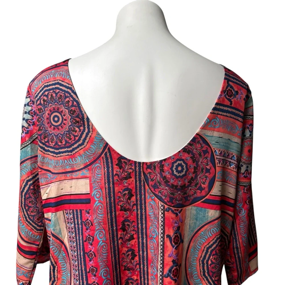 Aakaa Geometric Low Back Shift Dress, Sz M - Picture 10 of 15
